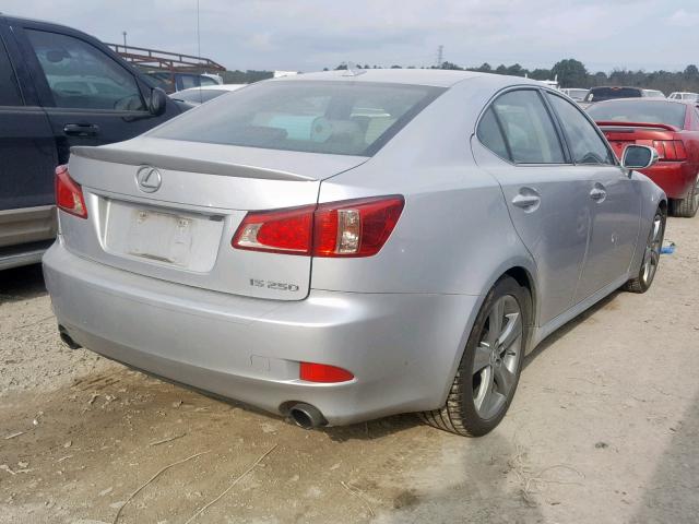 JTHBF5C28B5135314 - 2011 LEXUS IS 250 SILVER photo 4