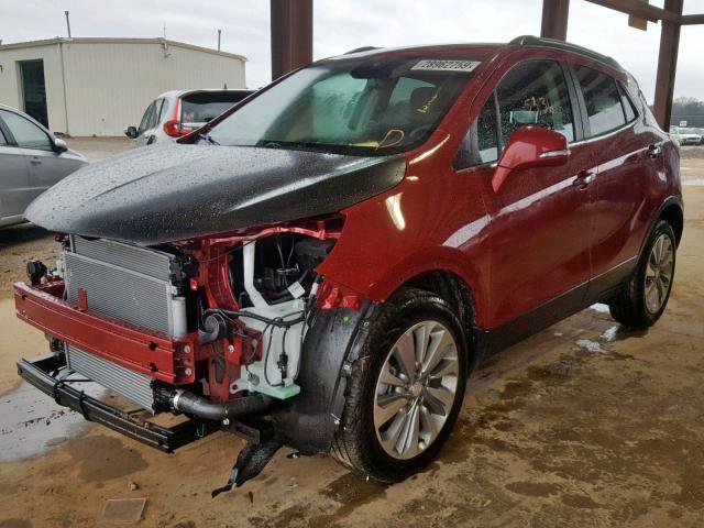 KL4CJASB3JB687196 - 2018 BUICK ENCORE PRE MAROON photo 2