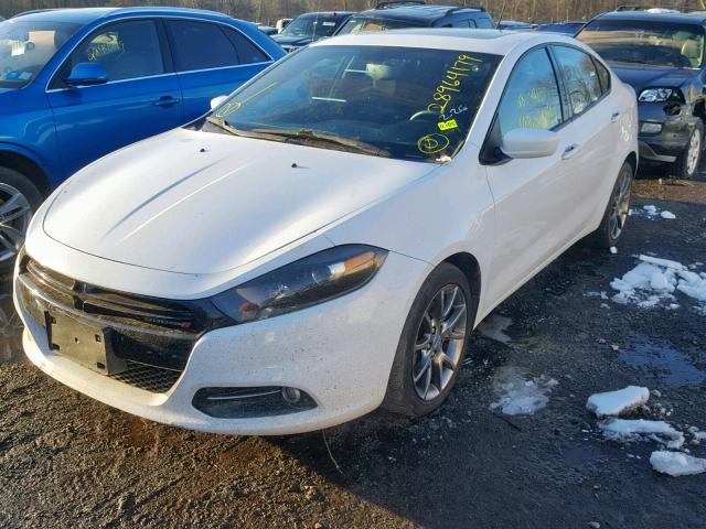 1C3CDFBB1ED767217 - 2014 DODGE DART SXT WHITE photo 2