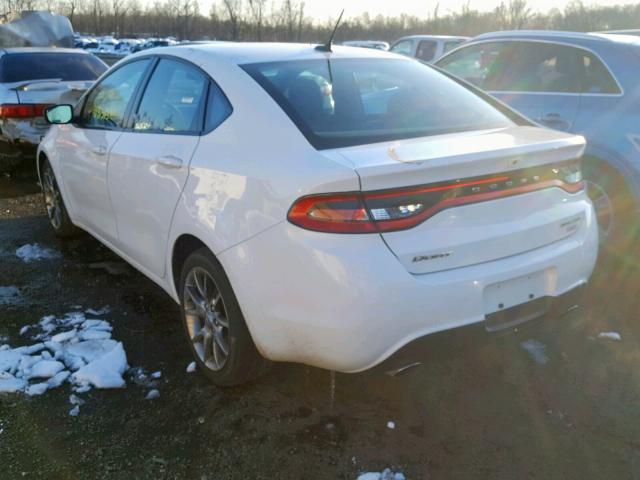 1C3CDFBB1ED767217 - 2014 DODGE DART SXT WHITE photo 3