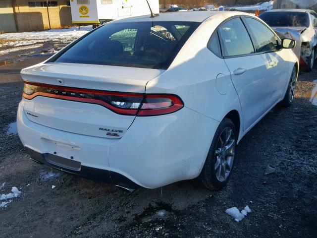 1C3CDFBB1ED767217 - 2014 DODGE DART SXT WHITE photo 4