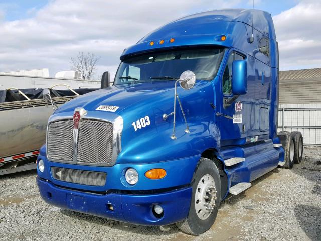 1XKTD49X68J219435 - 2008 KENWORTH CONSTRUCTI BLUE photo 2