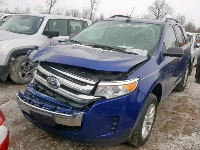 2FMDK3GC6EBA94609 - 2014 FORD EDGE SE BLUE photo 2