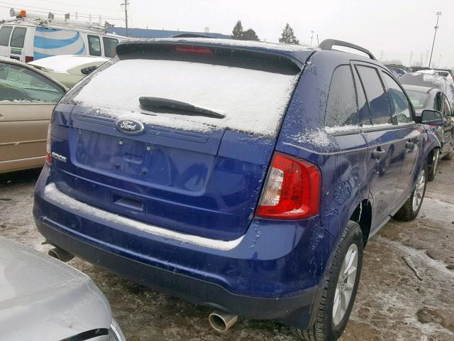 2FMDK3GC6EBA94609 - 2014 FORD EDGE SE BLUE photo 4