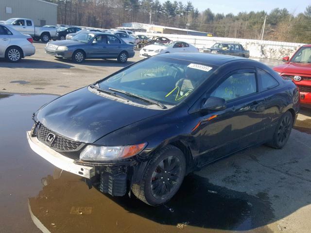 2HGFG11989H516254 - 2009 HONDA CIVIC EXL BLACK photo 2