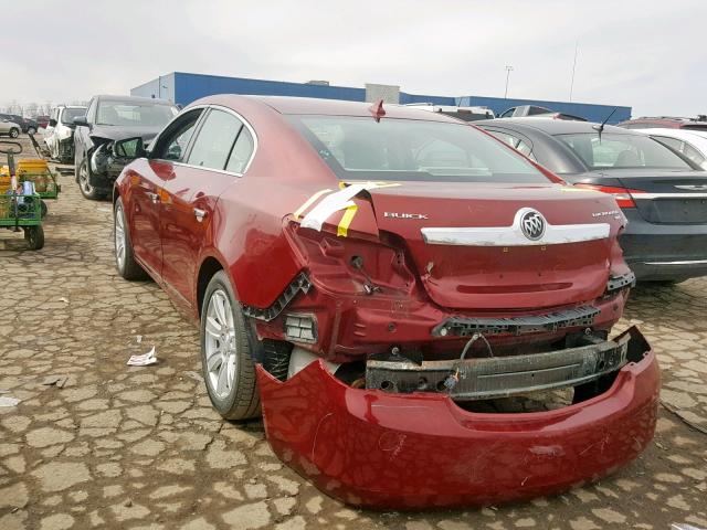 1G4GC5ED4BF135122 - 2011 BUICK LACROSSE C RED photo 3