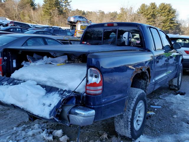 1B7HG38N22S579693 - 2002 DODGE DAKOTA QUA BLUE photo 4