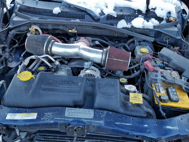 1B7HG38N22S579693 - 2002 DODGE DAKOTA QUA BLUE photo 7