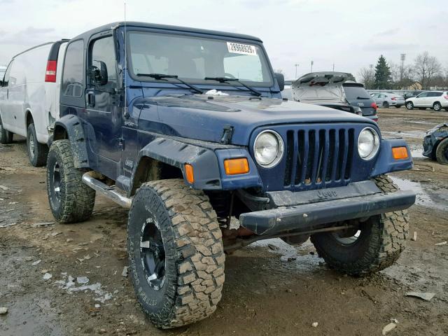 1J4FA49S53P373737 - 2003 JEEP WRANGLER / BLUE photo 1