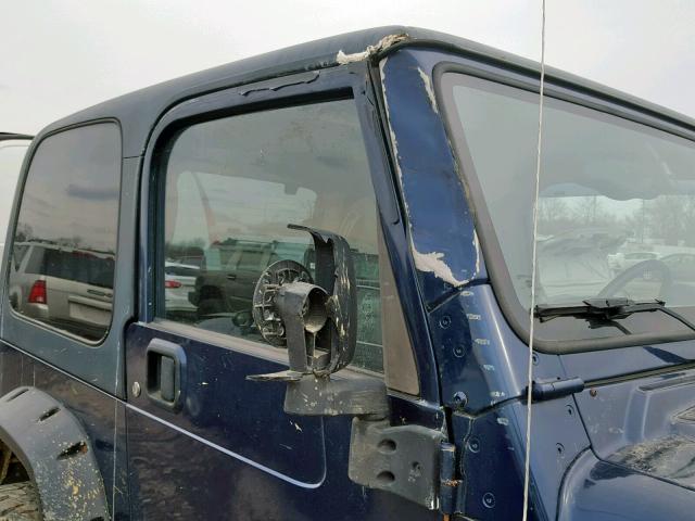 1J4FA49S53P373737 - 2003 JEEP WRANGLER / BLUE photo 9