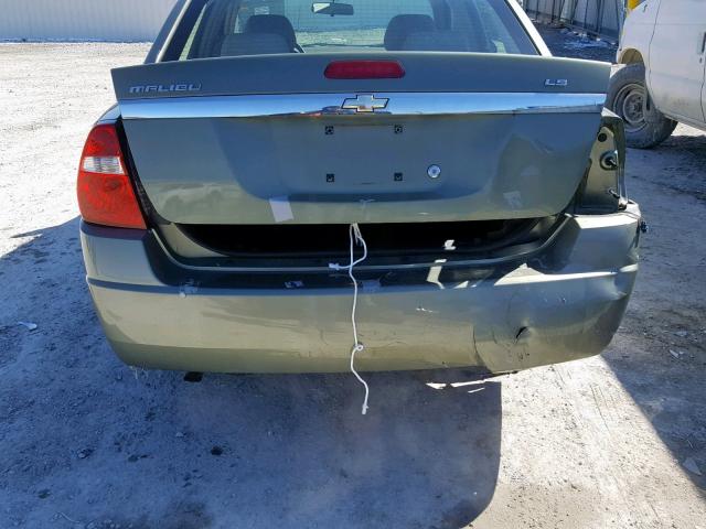 1G1ZS51F36F241941 - 2006 CHEVROLET MALIBU LS GREEN photo 9