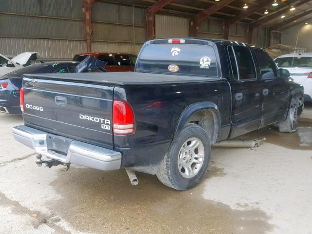 1D7HL48N44S708530 - 2004 DODGE DAKOTA QUA BLACK photo 4