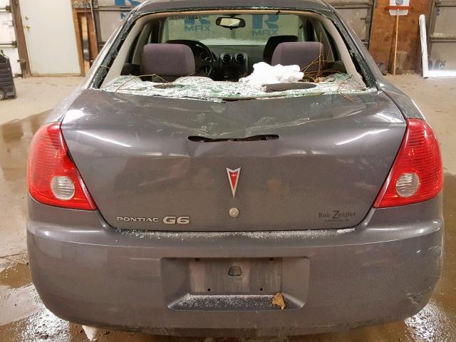 1G2ZF57B584115759 - 2008 PONTIAC G6 VALUE L GRAY photo 9