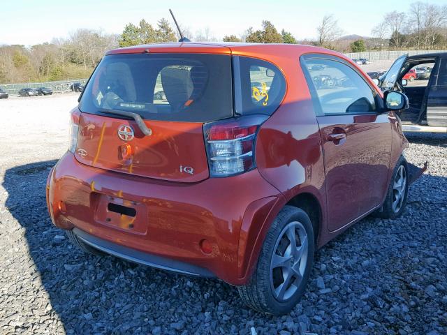 JTNJJXB09DJ025787 - 2013 TOYOTA SCION IQ ORANGE photo 4