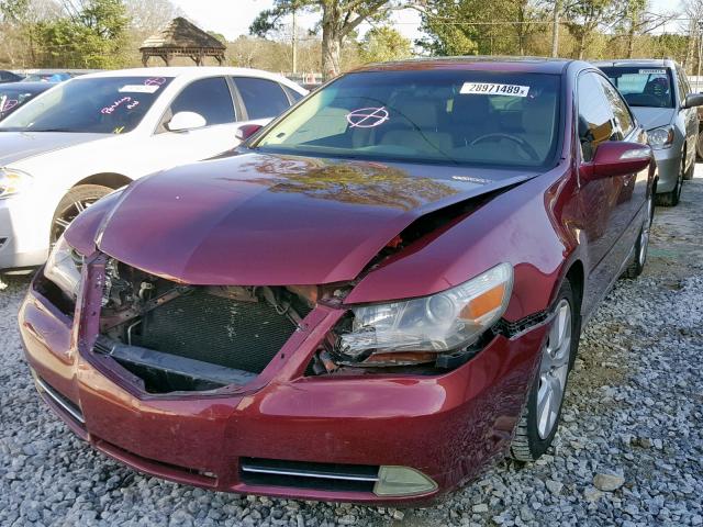 JH4KB26609C000701 - 2009 ACURA RL RED photo 2