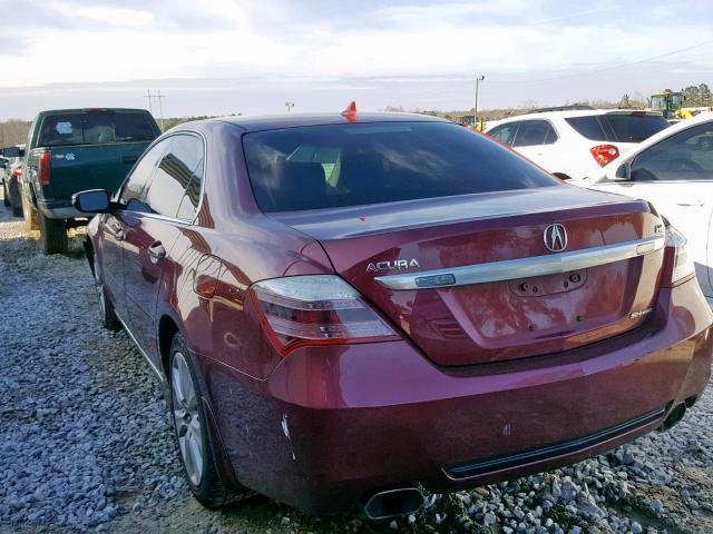 JH4KB26609C000701 - 2009 ACURA RL RED photo 3