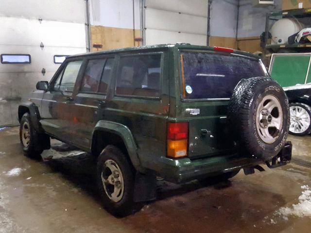 1J4FN68S7SL574093 - 1995 JEEP CHEROKEE S GREEN photo 3