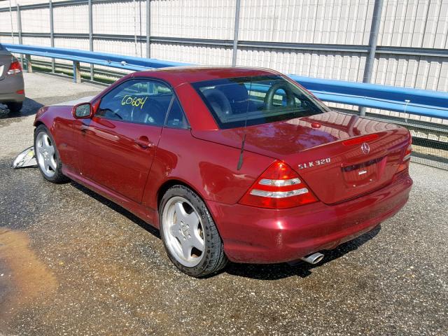 WDBKK65F31F195835 - 2001 MERCEDES-BENZ SLK 320 RED photo 3