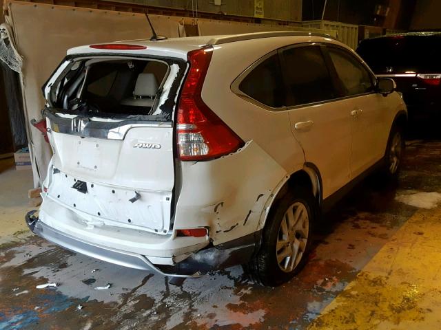 5J6RM4H71FL073710 - 2015 HONDA CR-V EXL WHITE photo 4