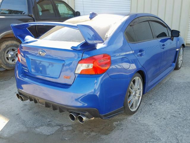 JF1VA2L66F9817272 - 2015 SUBARU WRX STI BLUE photo 4