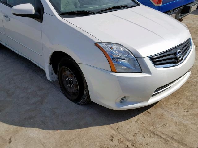 3N1AB6AP5CL776647 - 2012 NISSAN SENTRA 2.0 WHITE photo 9