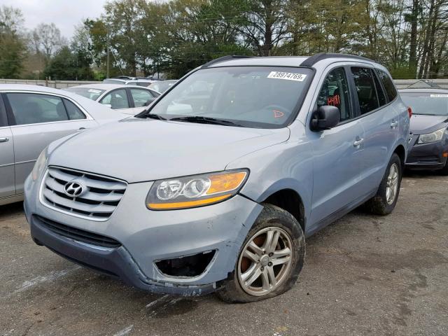 5NMSG3AB5AH391153 - 2010 HYUNDAI SANTA FE G BLUE photo 2