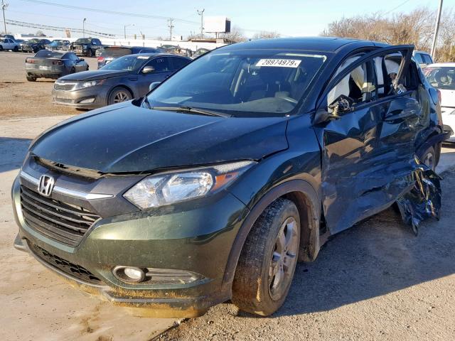 3CZRU6H59GM763344 - 2016 HONDA HR-V EX GREEN photo 2