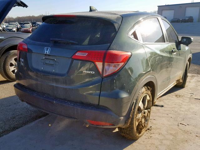 3CZRU6H59GM763344 - 2016 HONDA HR-V EX GREEN photo 4