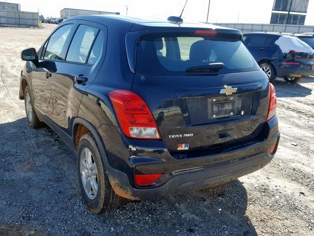 3GNCJNSBXJL214463 - 2018 CHEVROLET TRAX LS BLACK photo 3