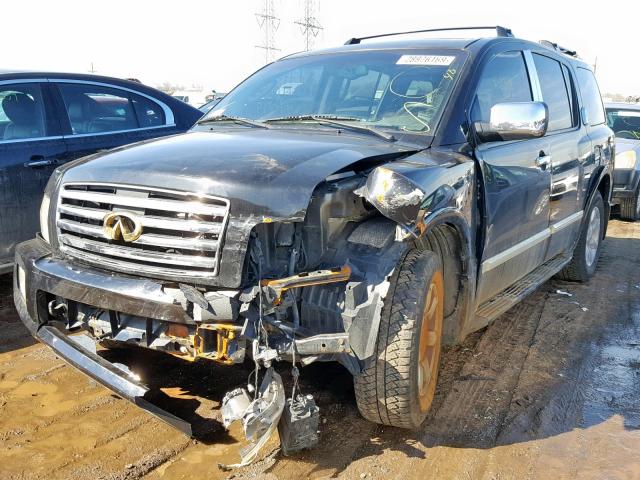 5N3AA08C84N810987 - 2004 INFINITI QX56 BLACK photo 2