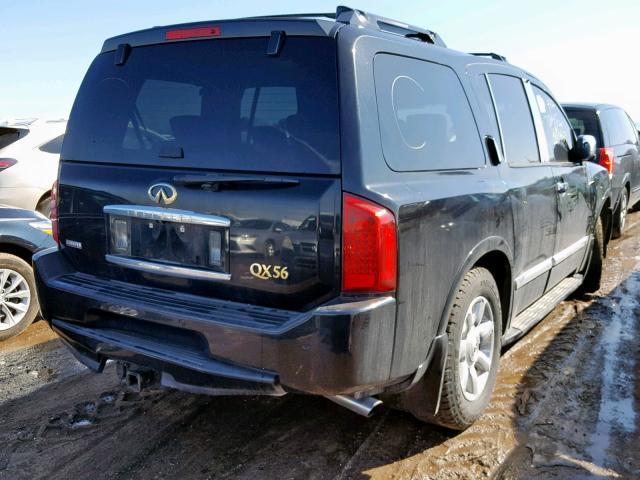 5N3AA08C84N810987 - 2004 INFINITI QX56 BLACK photo 4