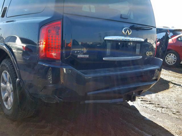 5N3AA08C84N810987 - 2004 INFINITI QX56 BLACK photo 9