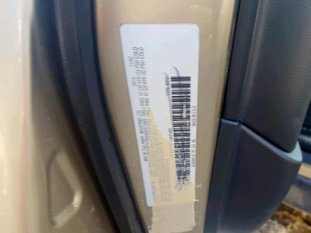 4S4WX86D374408151 - 2007 SUBARU B9 TRIBECA GOLD photo 10