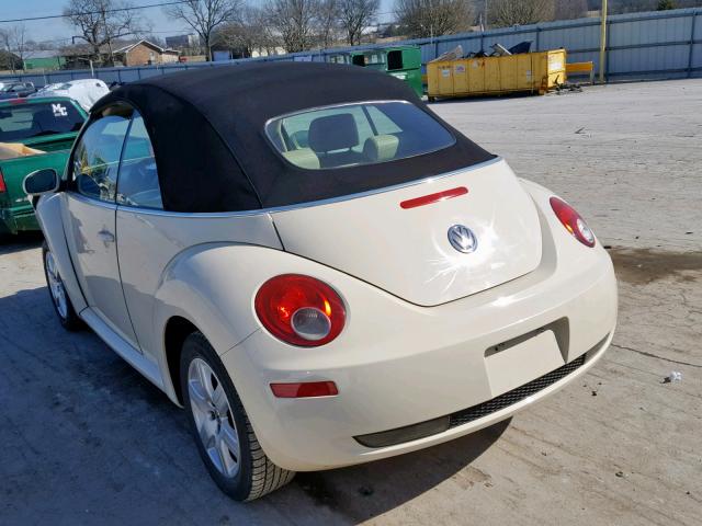 3VWRF31Y47M414530 - 2007 VOLKSWAGEN NEW BEETLE თეთრი ფოტო 3