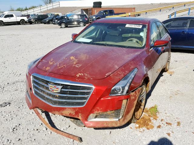 1G6AR5S38F0104441 - 2015 CADILLAC CTS LUXURY RED photo 2