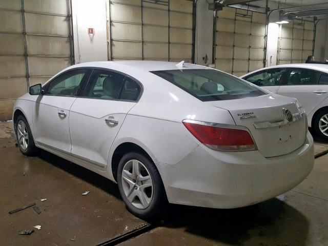 1G4GB5EGXAF188533 - 2010 BUICK LACROSSE C WHITE photo 3