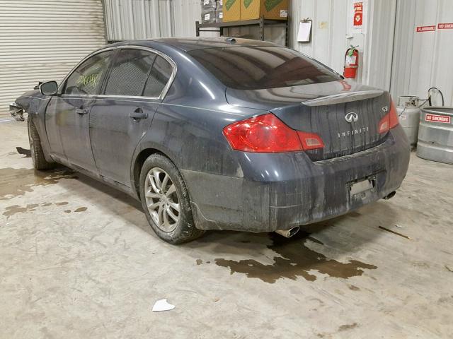 JNKCV61E99M305495 - 2009 INFINITI G37 BASE BLUE photo 3