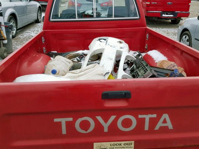 JT4RN81P7M5107610 - 1991 TOYOTA PICKUP 1/2 RED photo 6