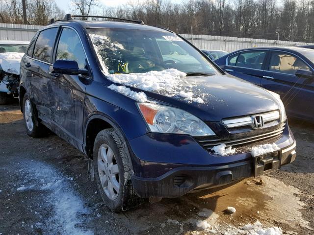 5J6RE48758L004275 - 2008 HONDA CR-V EXL BLUE photo 1