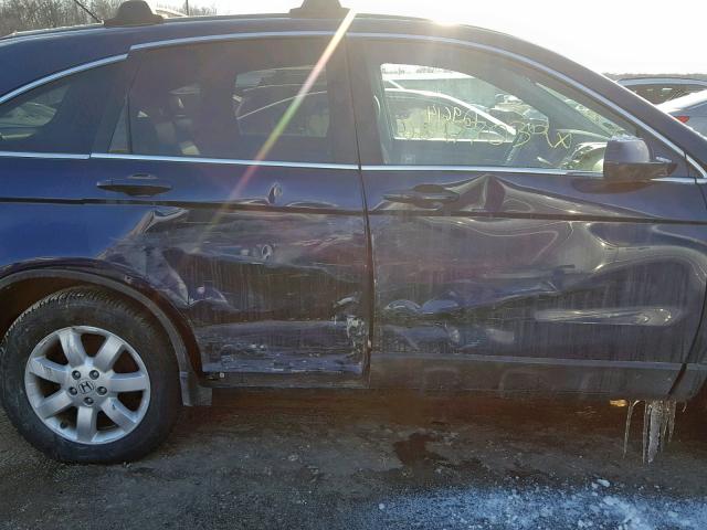 5J6RE48758L004275 - 2008 HONDA CR-V EXL BLUE photo 9