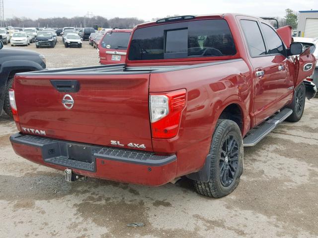 1N6AA1E59HN532399 - 2017 NISSAN TITAN SV RED photo 4