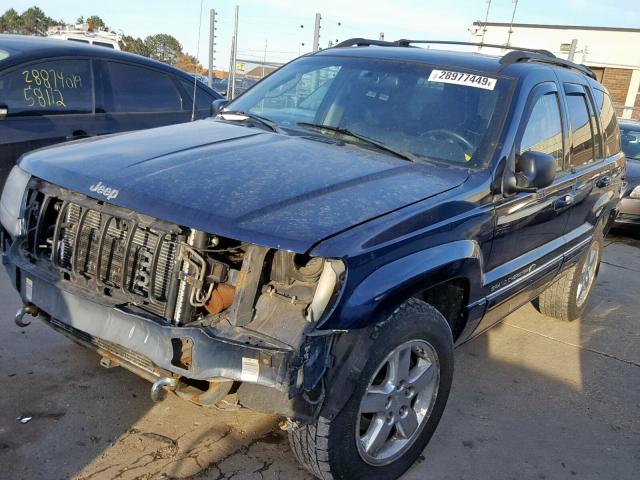 1J8GW68J44C286087 - 2004 JEEP GRAND CHER BLUE photo 2