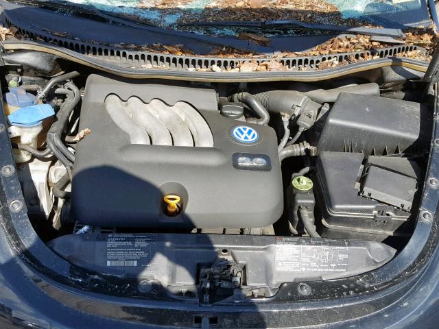 3VWCK21C11M459965 - 2001 VOLKSWAGEN NEW BEETLE შავი ფოტო 7