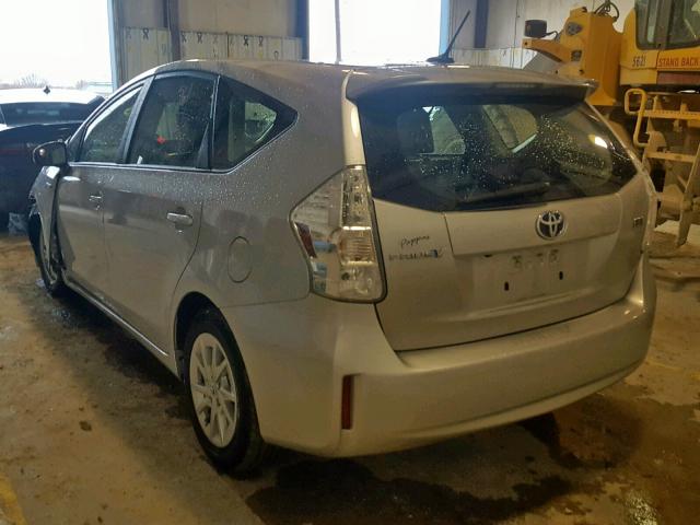 JTDZN3EU1C3124688 - 2012 TOYOTA PRIUS V SILVER photo 3