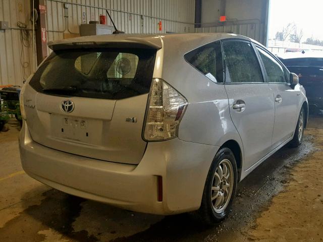 JTDZN3EU1C3124688 - 2012 TOYOTA PRIUS V SILVER photo 4