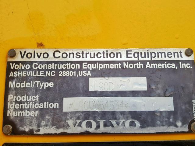 L90DV64534 - 2001 VOLVO FORKS YELLOW photo 10