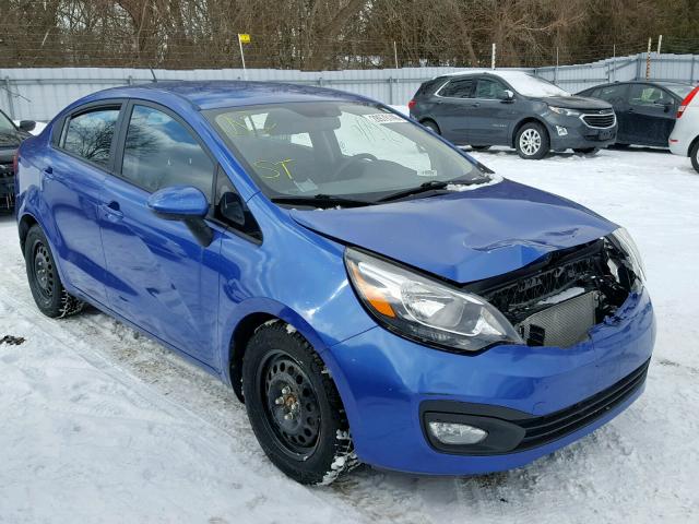 KNADM4A35D6142625 - 2013 KIA RIO LX BLUE photo 1