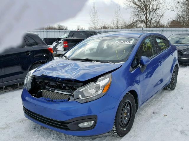 KNADM4A35D6142625 - 2013 KIA RIO LX BLUE photo 9