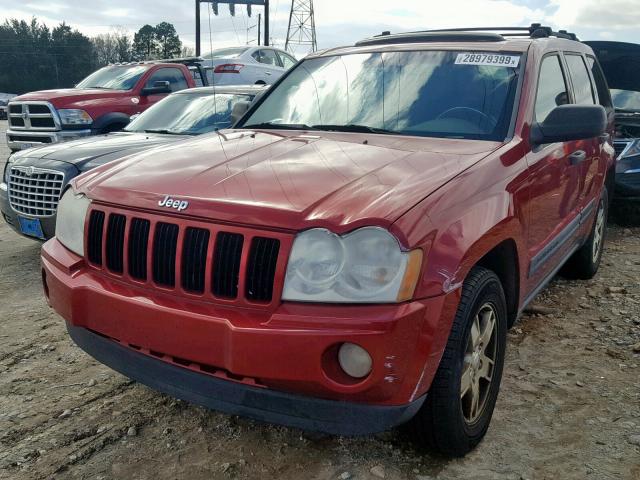 1J4GS48K05C655474 - 2005 JEEP GRAND CHER RED photo 2