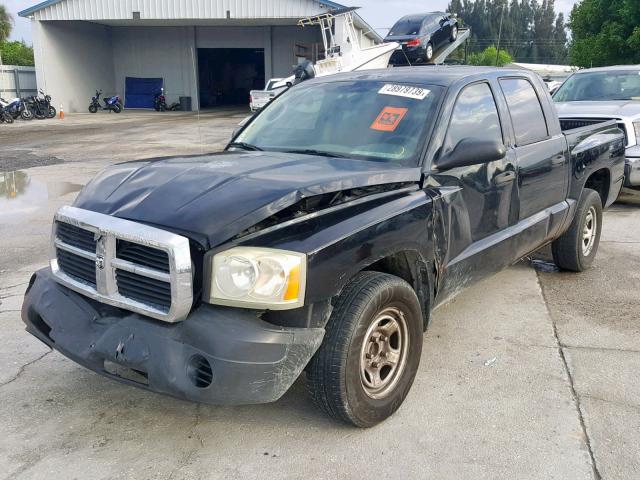 1D7HE28K96S556879 - 2006 DODGE DAKOTA QUA BLACK photo 2